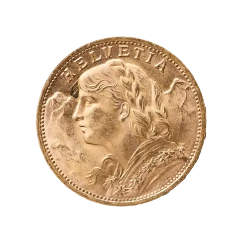 20 francs croix suisse face