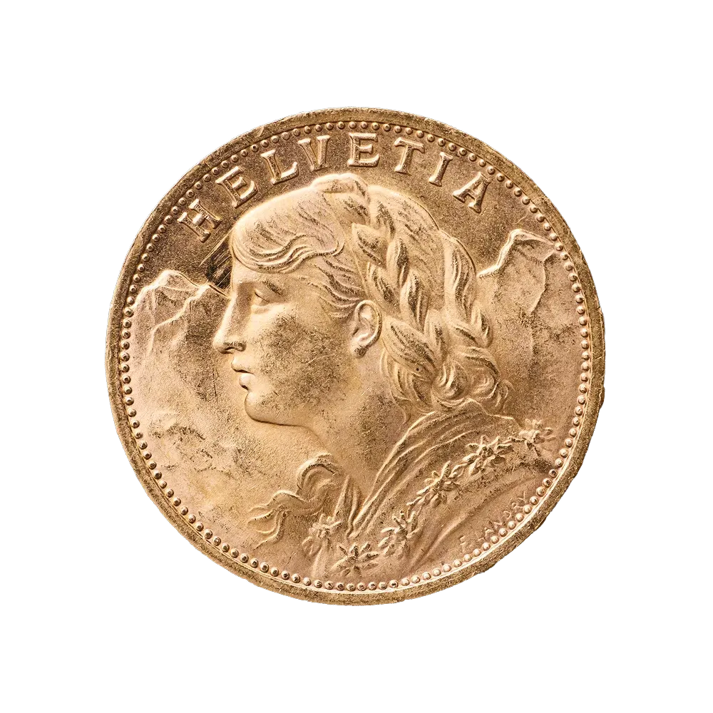 20 francs croix suisse face