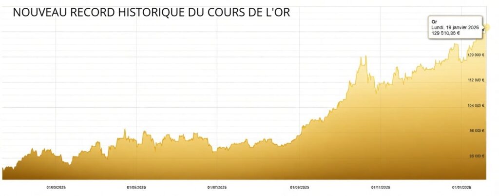 record historique cours or record historique cours or